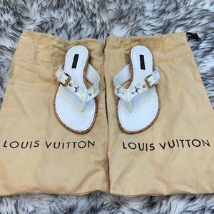 Louis Vuitton White Monogram Sandals